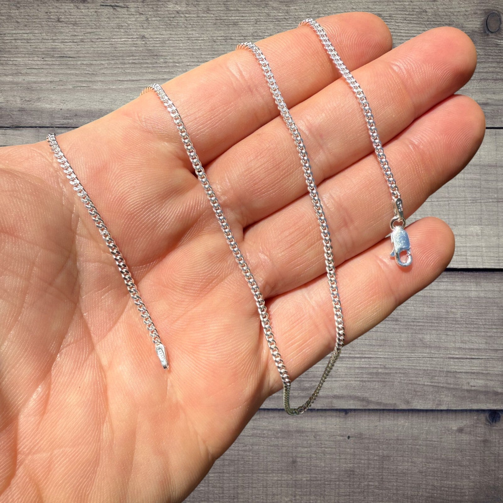 925 Sterling Silver 2mm Miami Cuban Chain Necklace