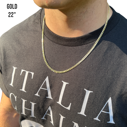 925 Sterling Silver 4mm Curb Chain Necklace