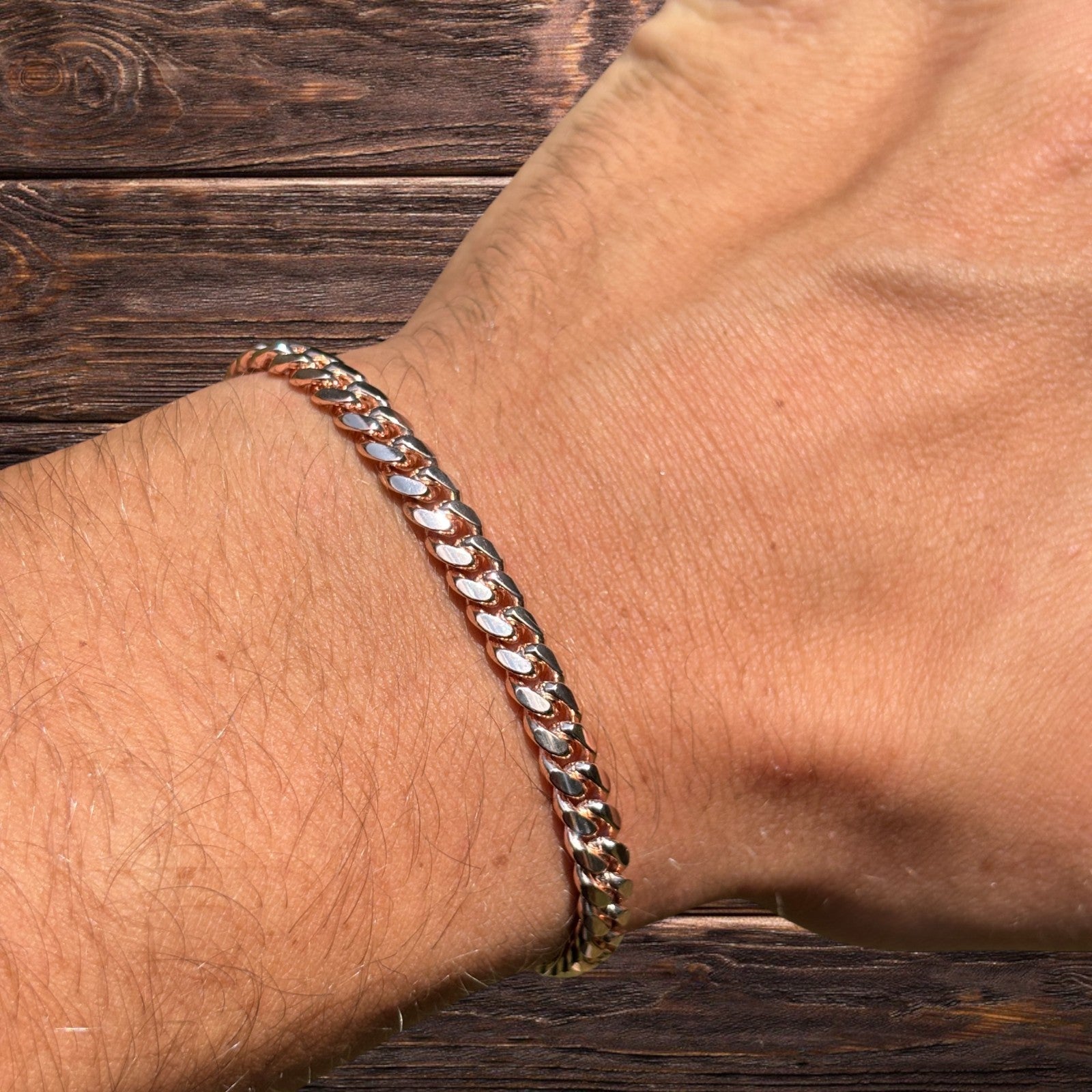 925 Sterling Silver 5mm Miami Cuban W. Box Clasp Bracelet