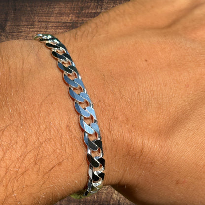 925 Sterling Silver 7mm Curb Bracelet