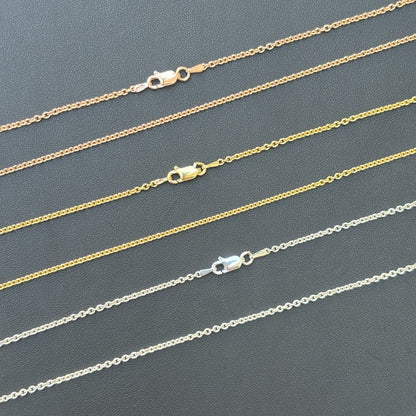 925 Sterling Silver 2mm Cable Chain Necklace