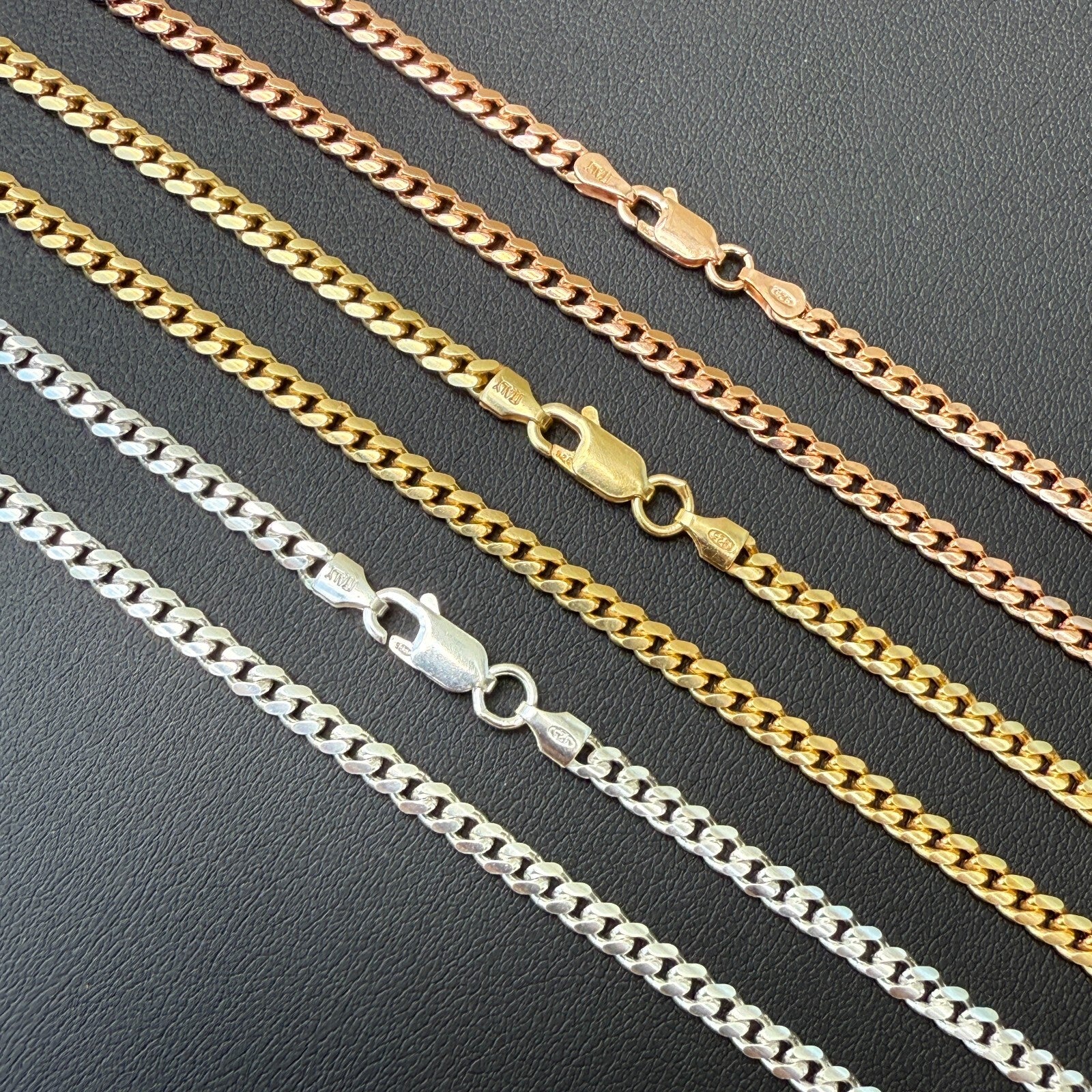 925 Sterling Silver 3.5mm Miami Cuban Chain Necklace