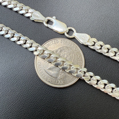 925 Sterling Silver 5.5mm Miami Cuban Chain Necklace