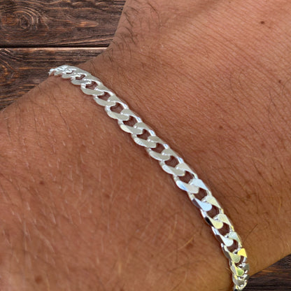 925 Sterling Silver 5mm Curb Bracelet