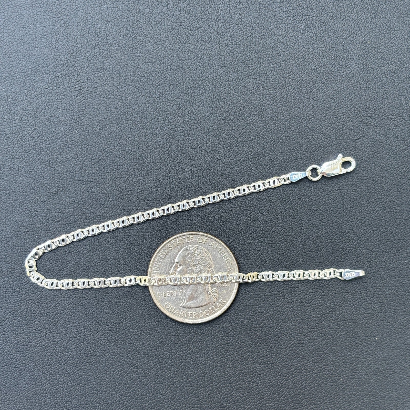 925 Sterling Silver 2.5mm Tiger Eye Bracelet