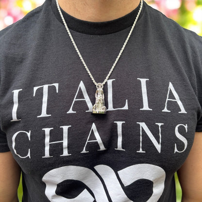 925 Sterling Silver St Lazarus San Lazaro Pendant - Medium