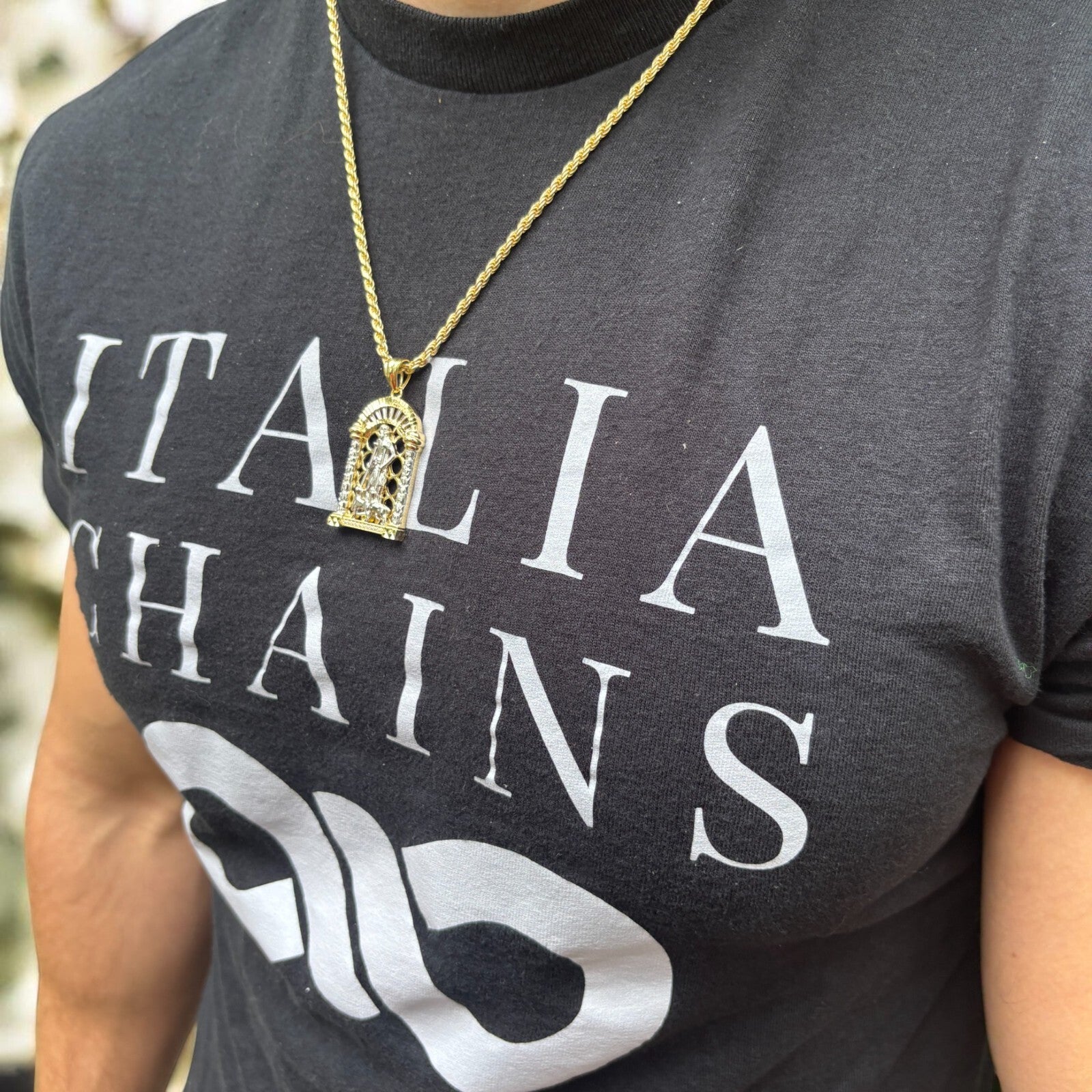 925 Sterling Silver St Lazarus Pendant With Moissanite