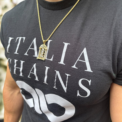 925 Sterling Silver St Lazarus Pendant With Moissanite