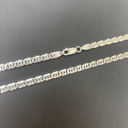 925 Sterling Silver 5.5mm Tiger Eye Chain Necklace