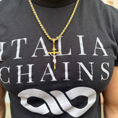 925 Sterling Silver Jesus on Wooden Cross Pendant