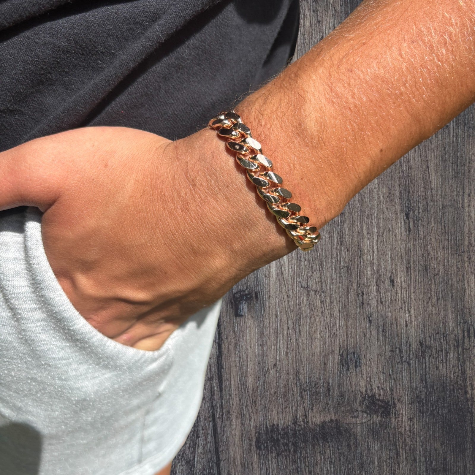 925 Sterling Silver 10mm Miami Cuban W. Box Clasp Bracelet