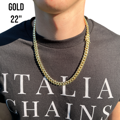 925 Sterling Silver 8mm Miami Cuban W. Box Clasp Chain Necklace