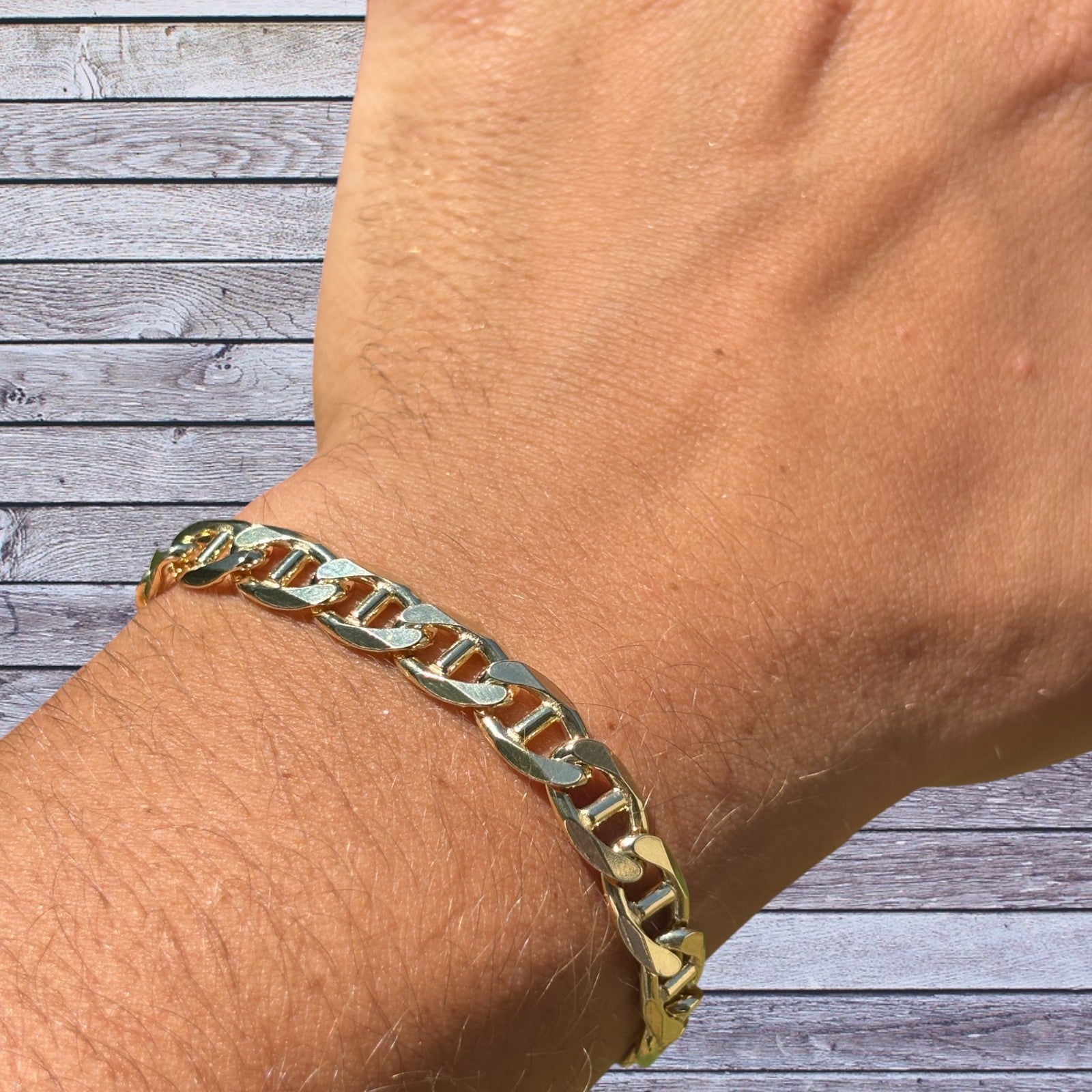 925 Sterling Silver 8mm Mariner Bracelet