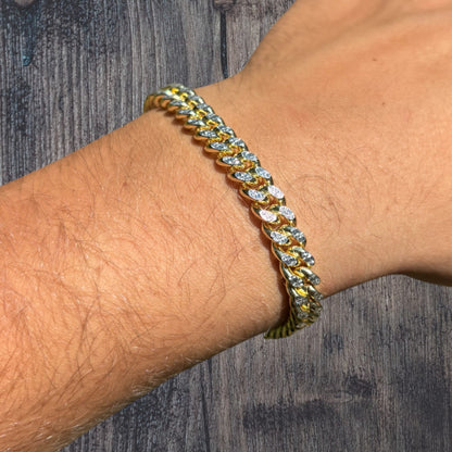 925 Sterling Silver 7mm Diamond Cut Miami Cuban Bracelet