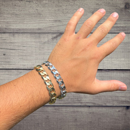 925 Sterling Silver 12mm Curb Bracelet