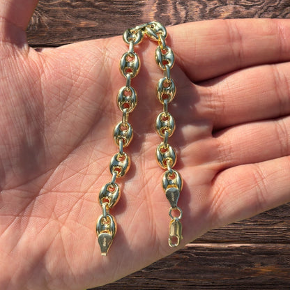 925 Sterling Silver 8mm Puffed Gucci Bracelet