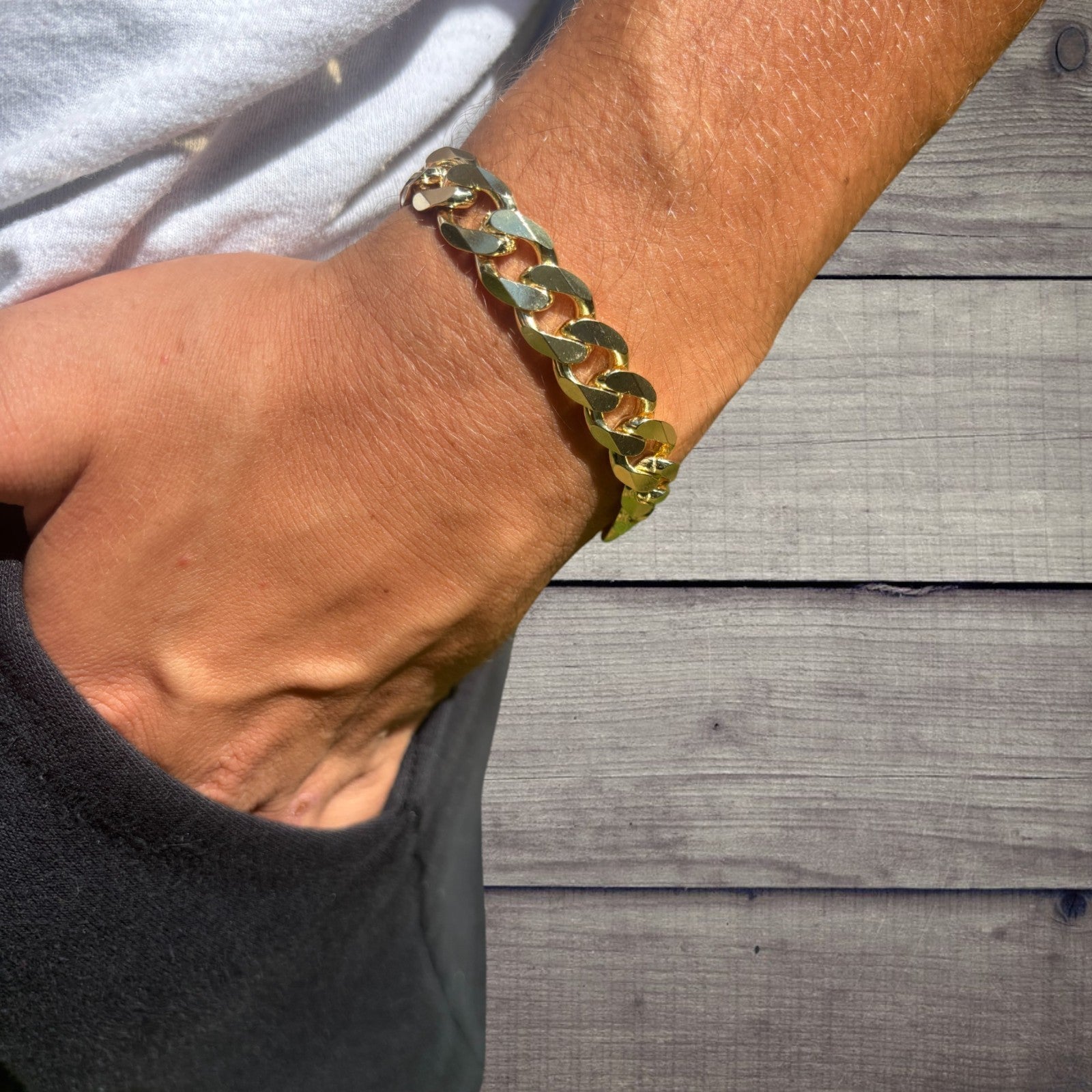 925 Sterling Silver 12mm Curb Bracelet