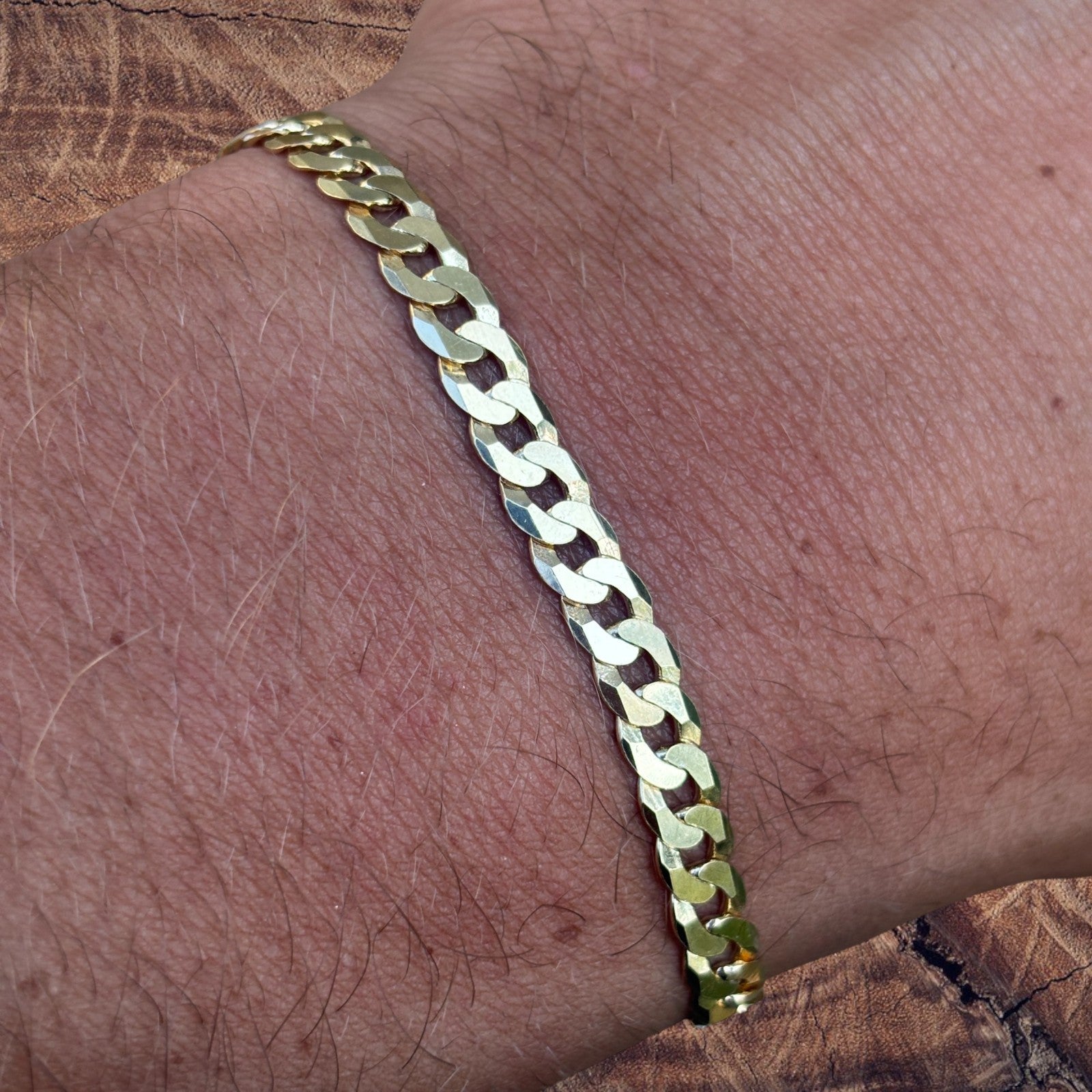 925 Sterling Silver 5mm Flat Curb Bracelet