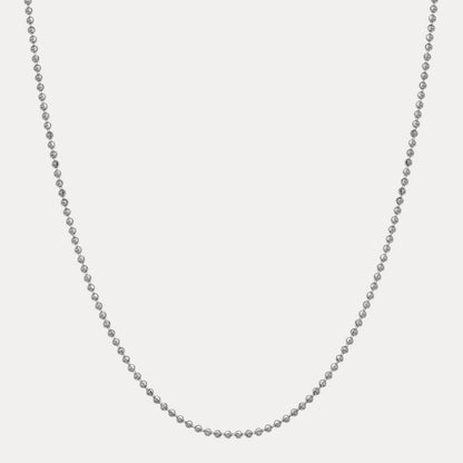 925 Sterling Silver 3mm Bead Chain Necklace