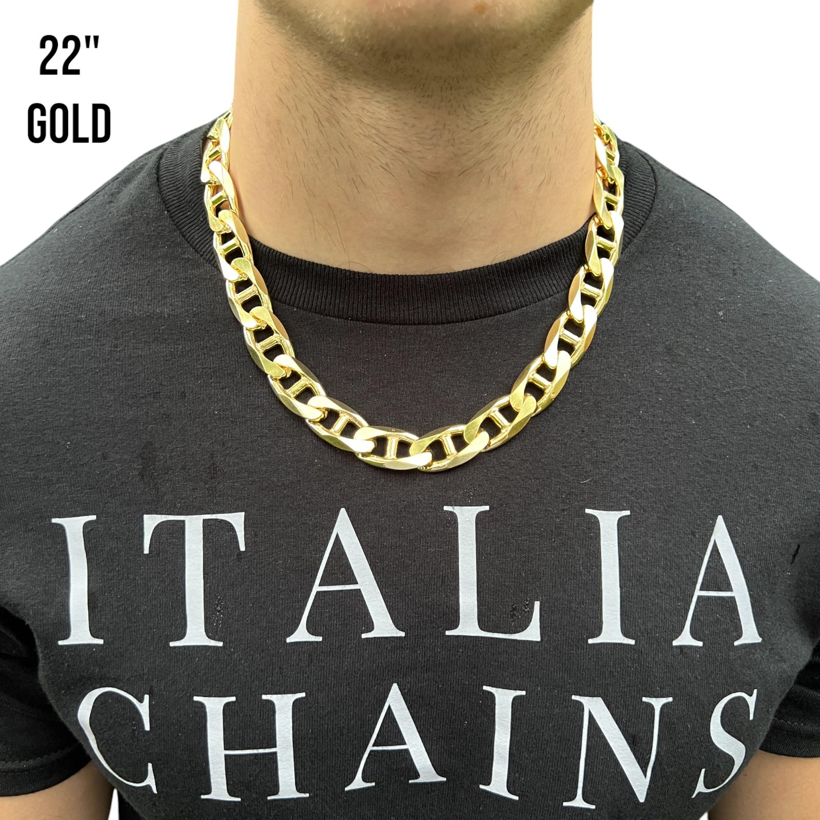 925 Sterling Silver 16mm Mariner Chain Necklace