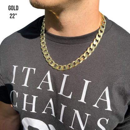 925 Sterling Silver 15mm Curb Chain Necklace