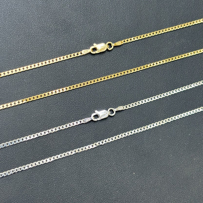 925 Sterling Silver 2mm Curb Chain Necklace
