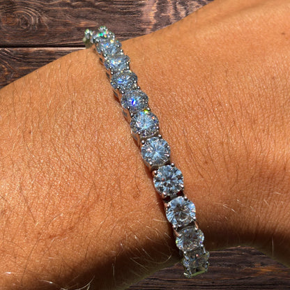 925 Sterling Silver 6mm Tennis Bracelet - CZ Or Moissanite