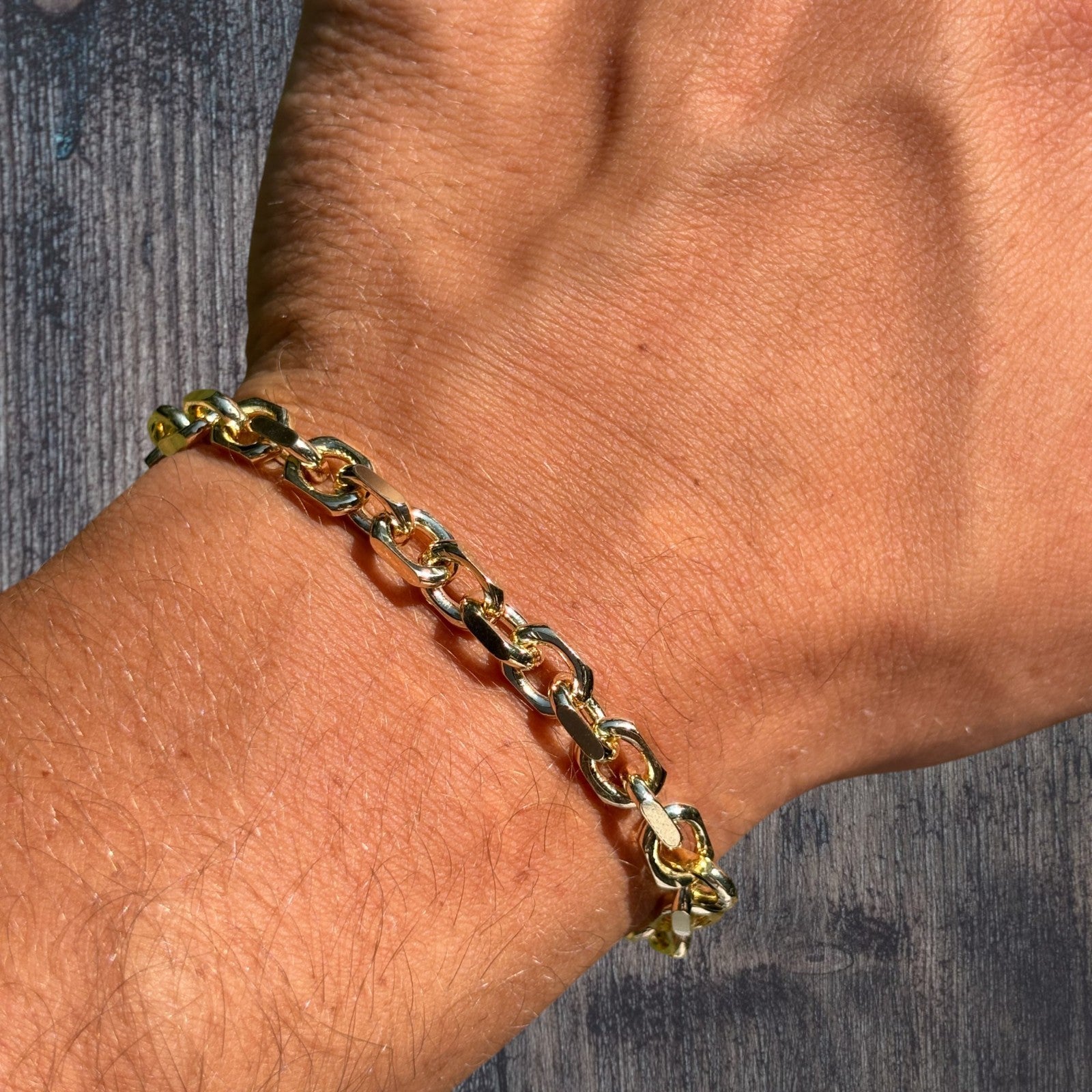 925 Sterling Silver 6mm Anchor Cable Bracelet