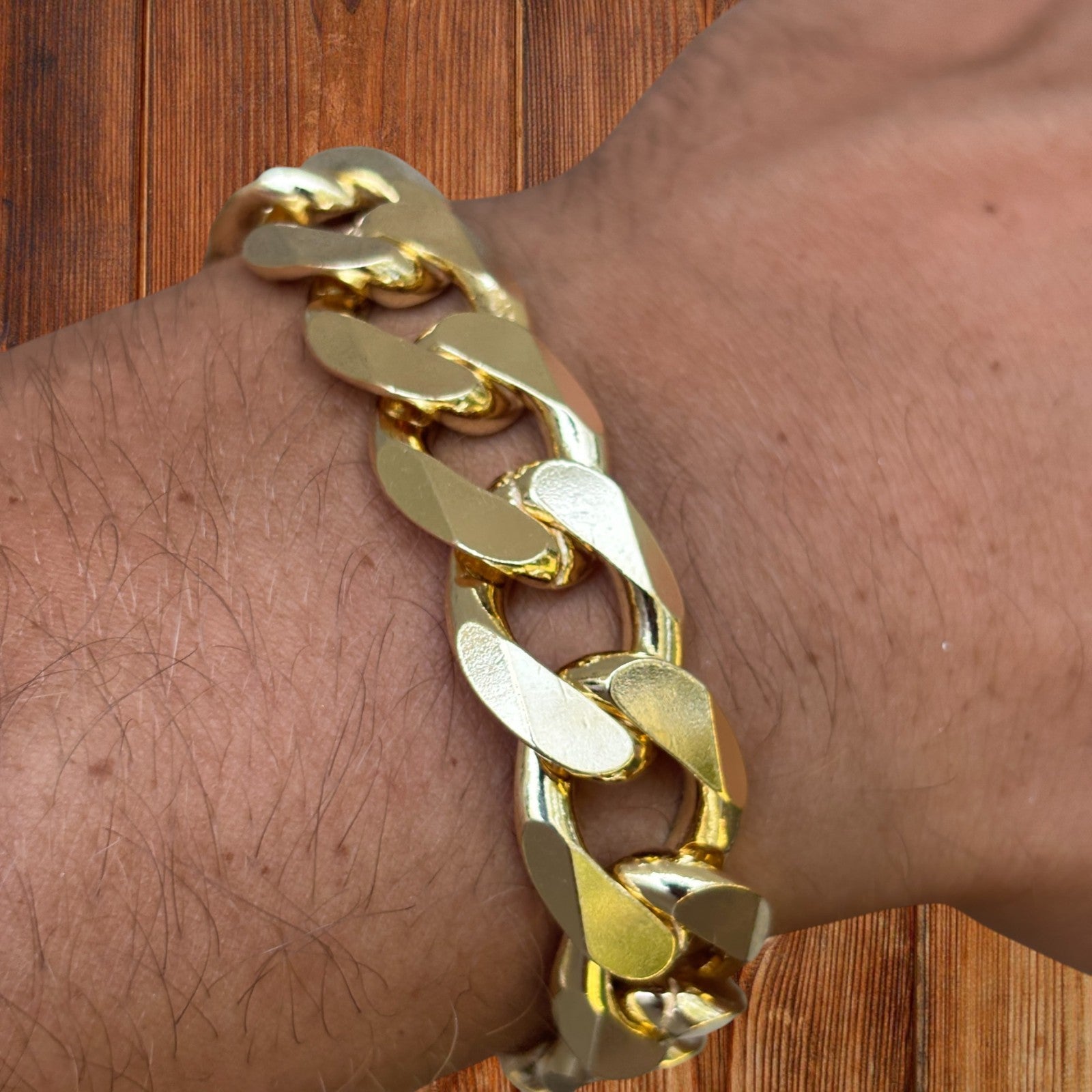 925 Sterling Silver 15mm Curb Bracelet