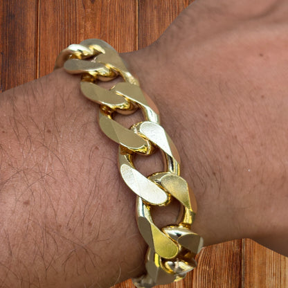 925 Sterling Silver 15mm Curb Bracelet