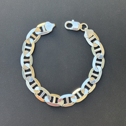 925 Sterling Silver 10mm Mariner Bracelet