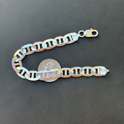 925 Sterling Silver 10mm Mariner Bracelet
