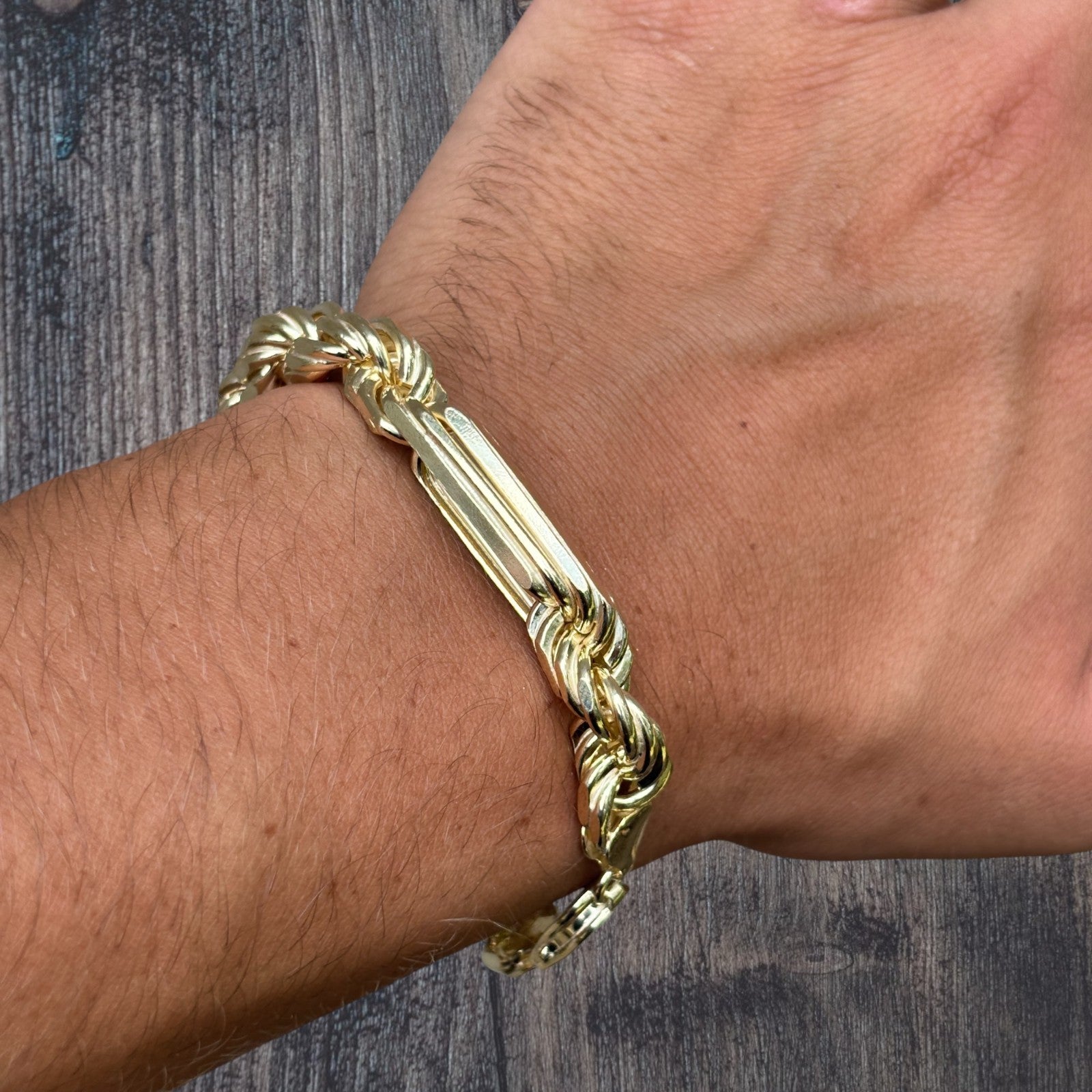 925 Sterling Silver 10mm Figarope Milano Bracelet