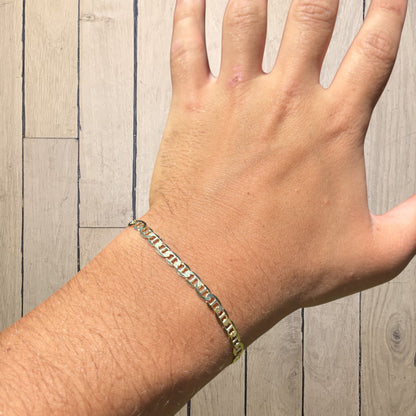 925 Sterling Silver 4mm Mariner Bracelet