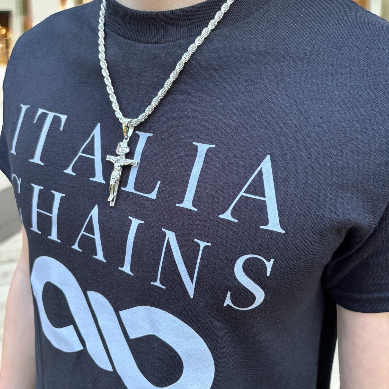 925 Sterling Silver Crucifix Cross Pendant - Large