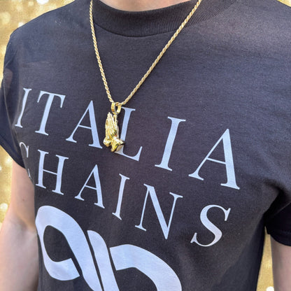 925 Sterling Silver Praying Hands Pendant - Medium