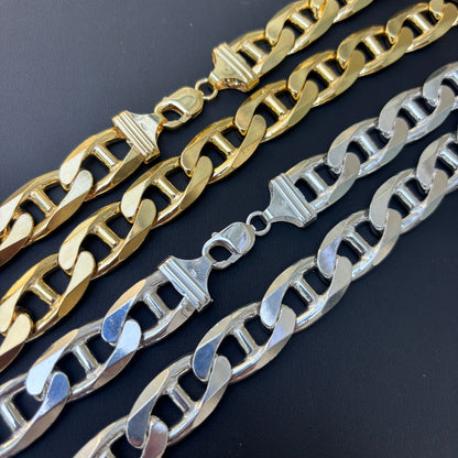 925 Sterling Silver 16mm Mariner Chain Necklace