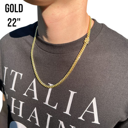 925 Sterling Silver 6mm Miami Cuban W. Box Clasp Chain Necklace