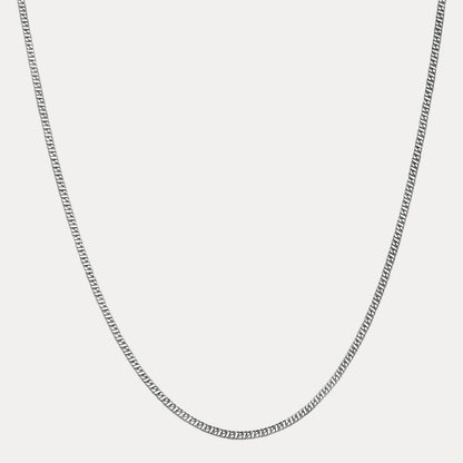 925 Sterling Silver 2.5mm Dollar Chain Necklace