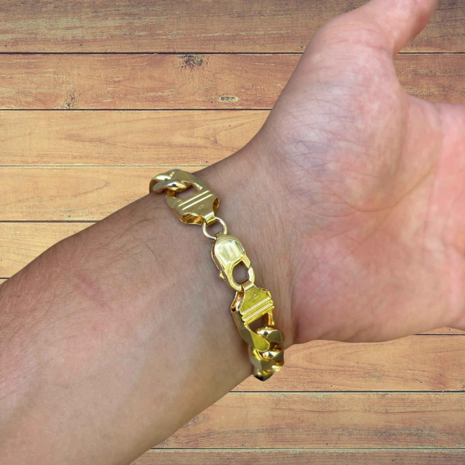 925 Sterling Silver 13.5mm Curb Bracelet