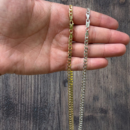 925 Sterling Silver 5mm Curb Chain Necklace