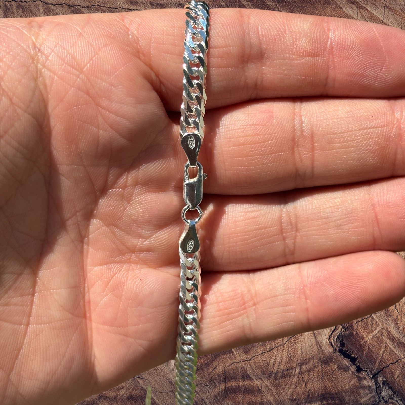 925 Sterling Silver 6mm Double Curb Chain Necklace