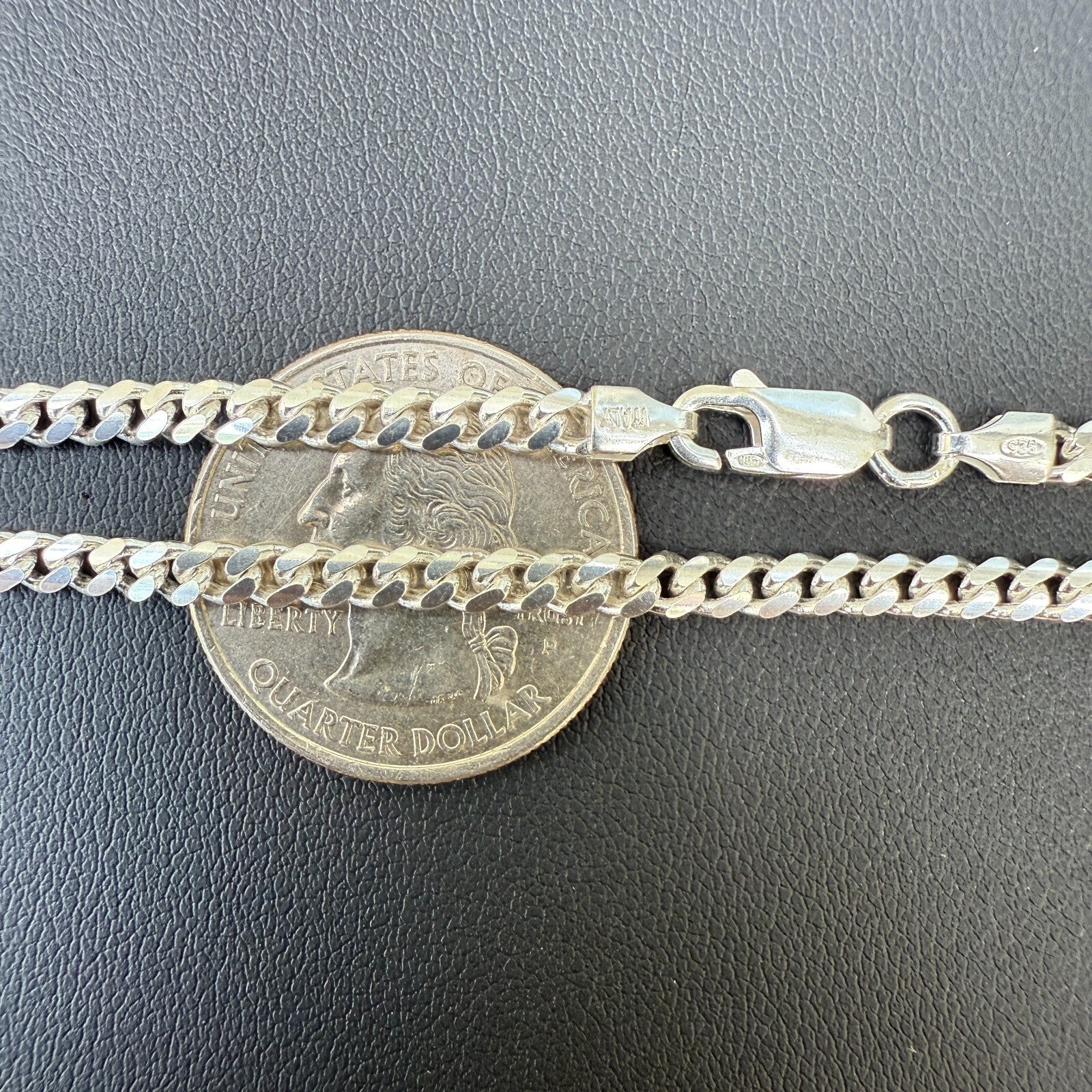 925 Sterling Silver 3.5mm Miami Cuban Chain Necklace