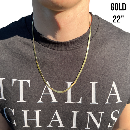 925 Sterling Silver 3.5mm Herringbone Chain Necklace