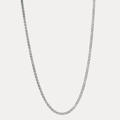 925 Sterling Silver 5.5mm Tiger Eye Chain Necklace