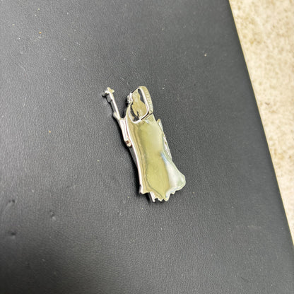 925 Sterling Silver Grim Reaper Pendant With Moissanite