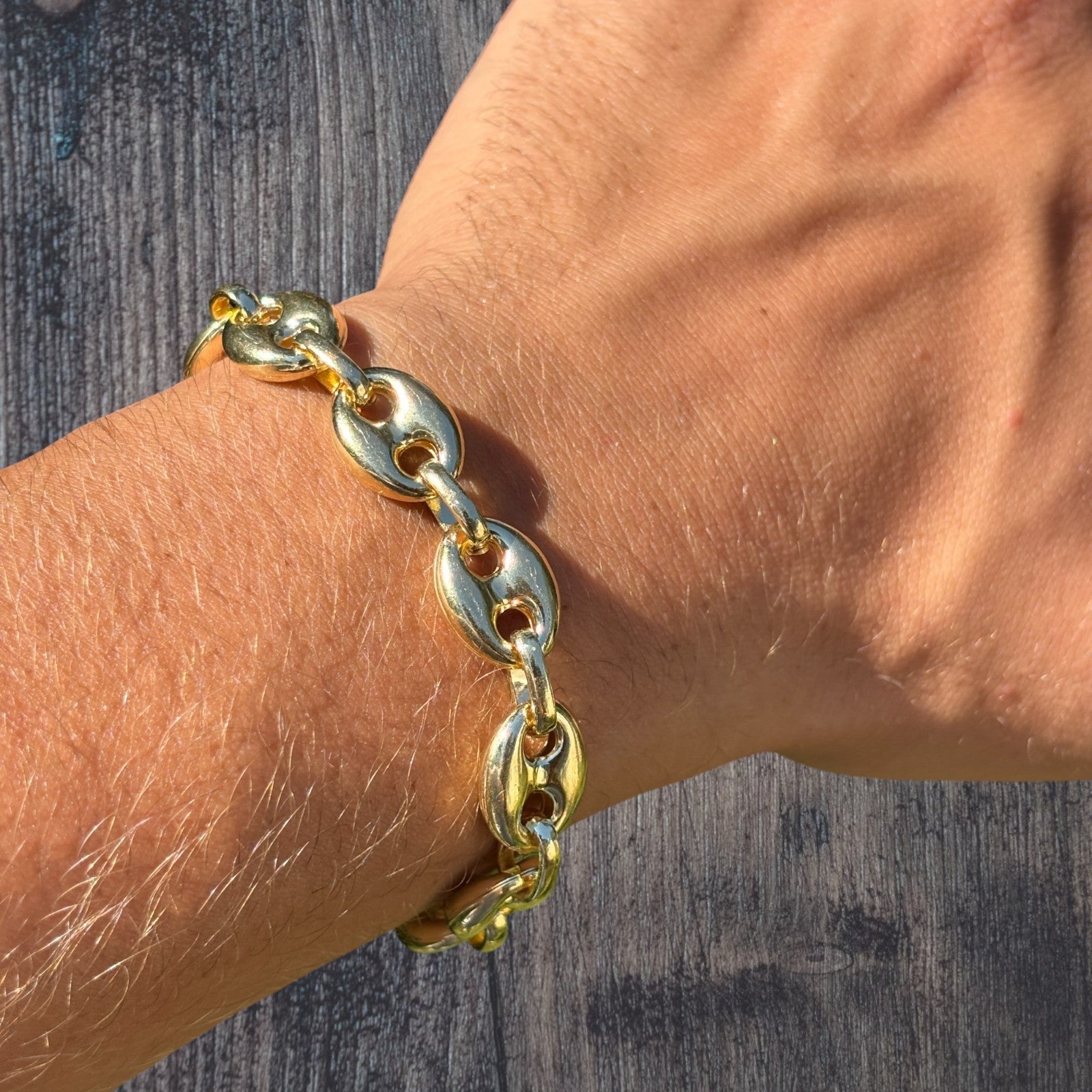 925 Sterling Silver 12mm Puffed Gucci Bracelet