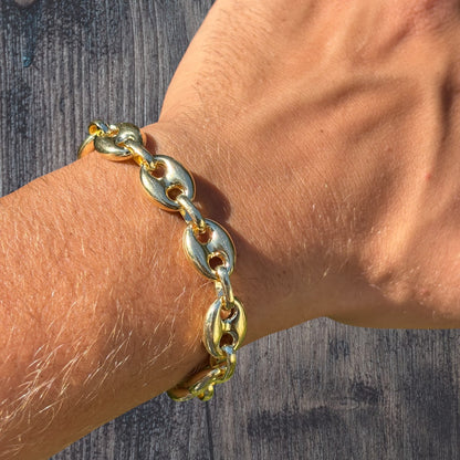 925 Sterling Silver 12mm Puffed Gucci Bracelet