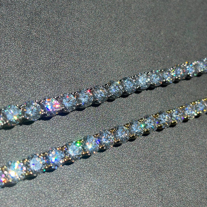 925 Sterling Silver 7mm Tennis Bracelet - CZ Or Moissanite