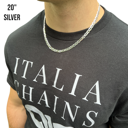 925 Sterling Silver 6mm Mariner Chain Necklace